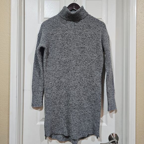 American Eagle Ribbed Turtleneck Sweater Dress Gray Size S - Picture 7 of 7